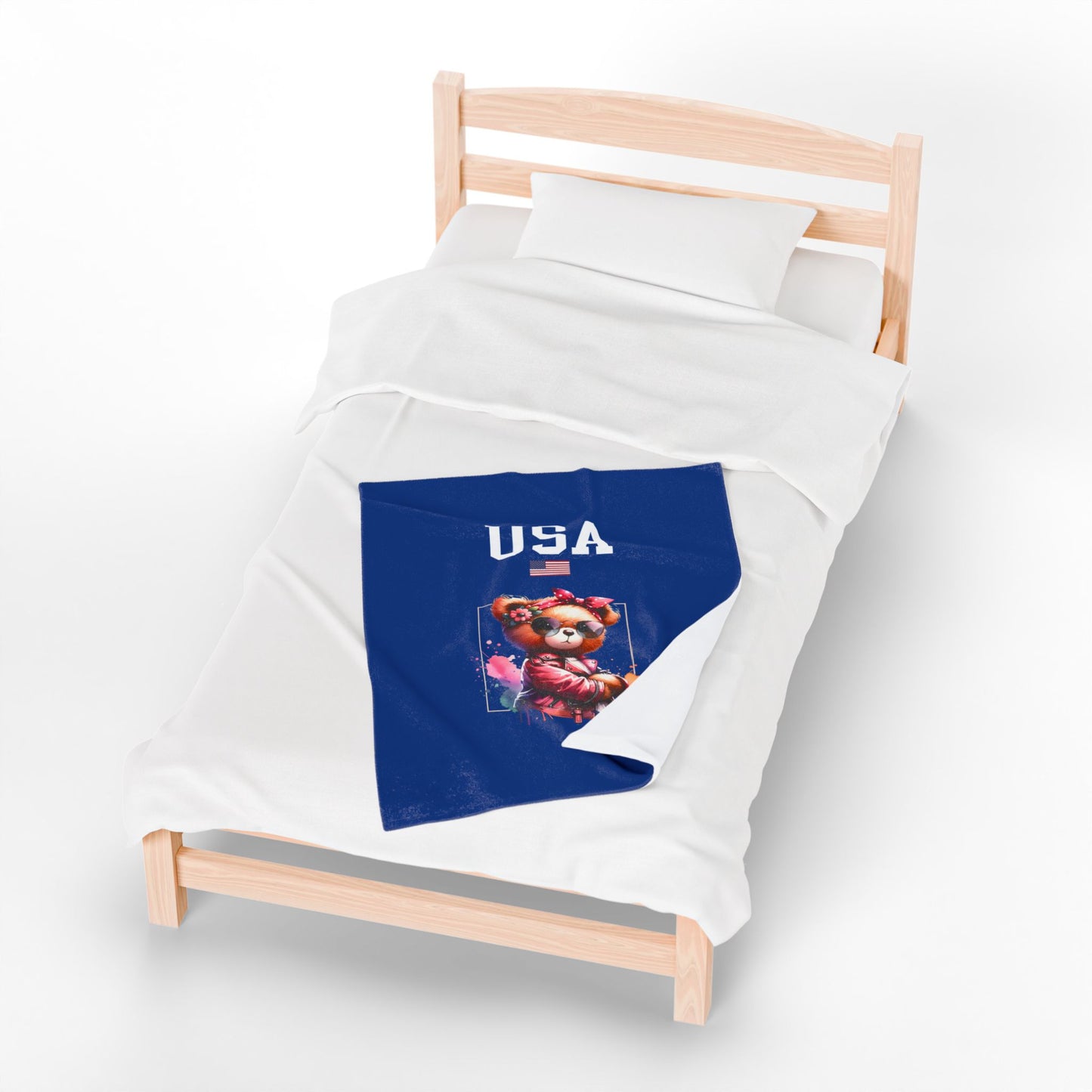 Princess Grace  TEAM USA  Velveteen Plush Blanket
