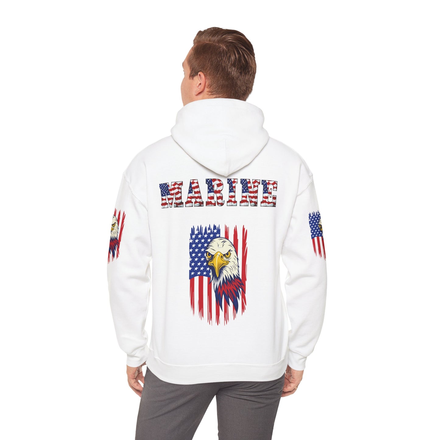 Princess Grace  American Pride Marine Eagle Hooded Sweatshirt