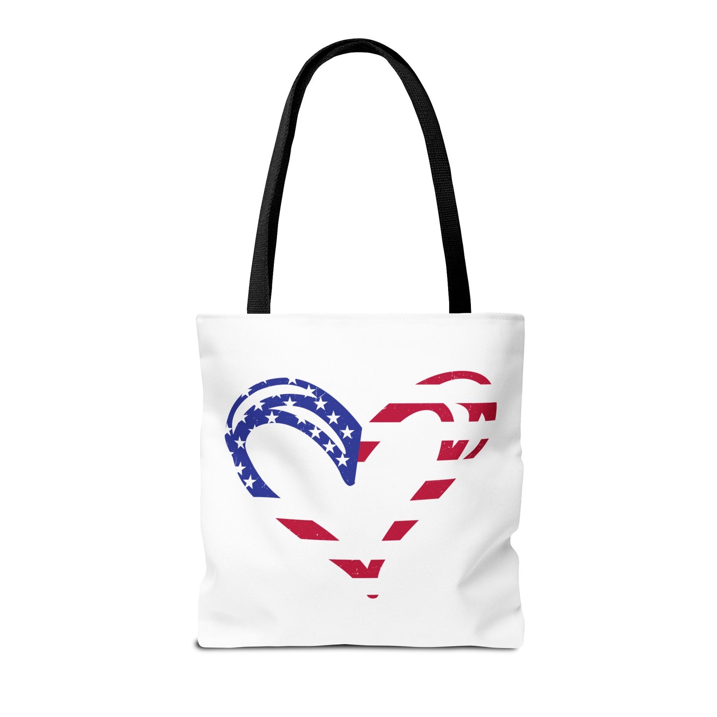 Princess Grace  Patriotic Heart Tote Bag  Ideal for Independence Day and Everyday Use