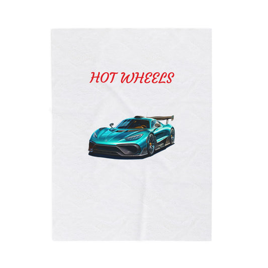 Princess Grace  Hot Wheels Velveteen Plush Blanket  Cozy Automotive Throw for Car Lovers