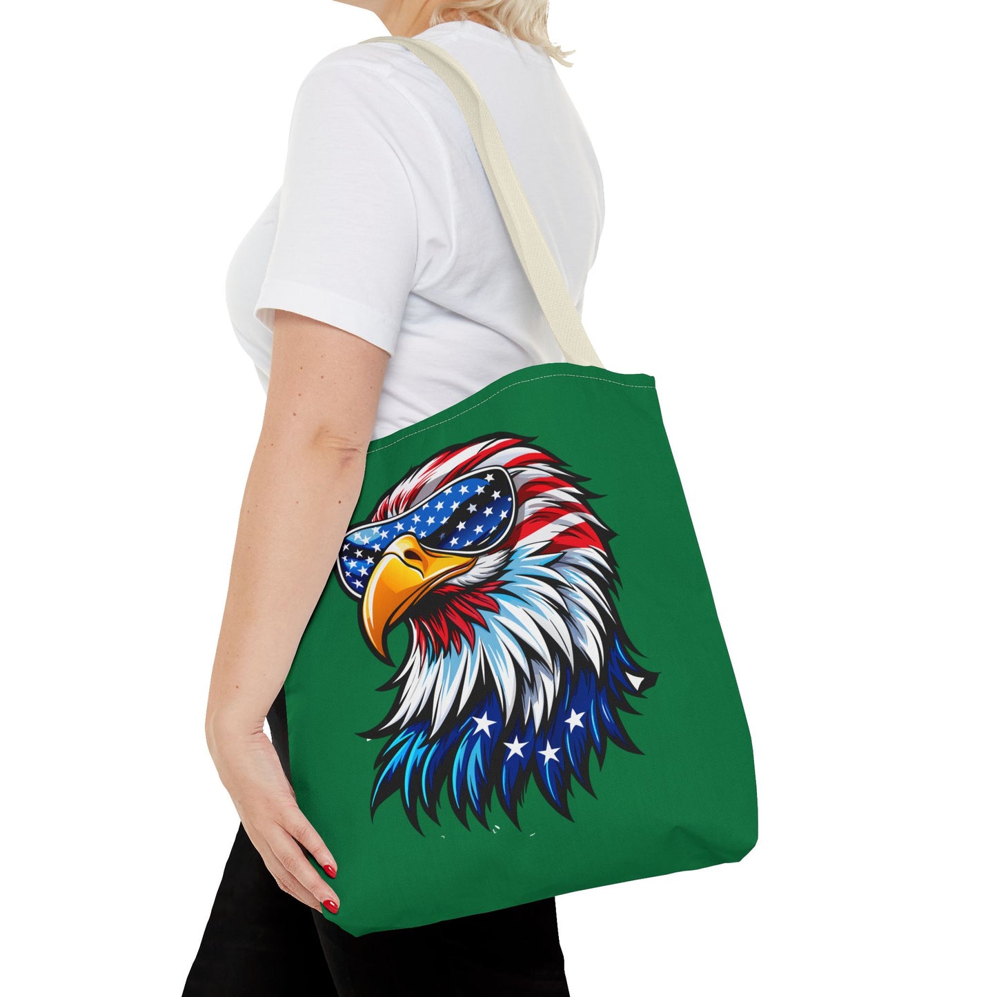 Princess Grace  American Eagle Tote Bag  Patriotic Eagle Design for Independence Day & Everyday Use