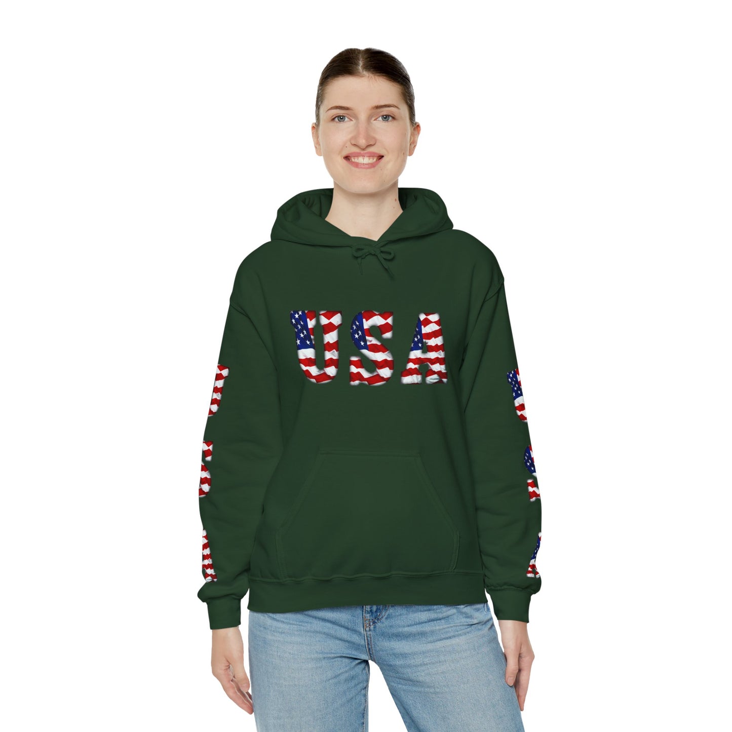 Princess Grace  Patriotic USA Unisex Hooded Sweatshirt Heavy Blend for Comfort