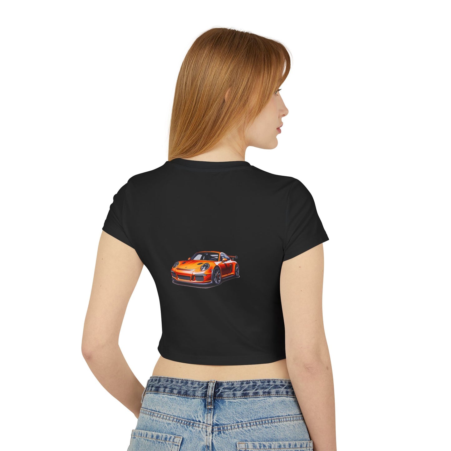 Princess Grace  Hot Wheels Women's Baby Tee Trendy Car Graphic T-Shirt for Auto Enthusiasts