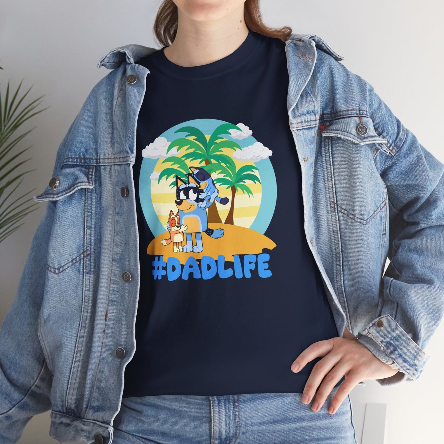 Princess Grace  Bluey  #DadLife Unisex Heavy Cotton Tee  Perfect for Dads Beach Vibes and Everyday Wear