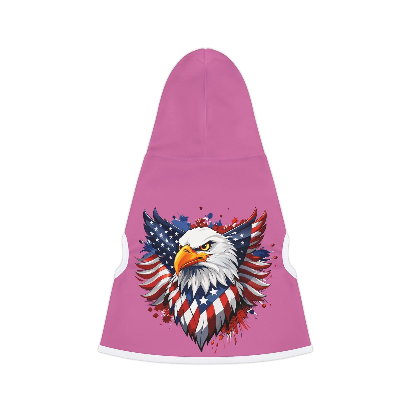 Princess Grace  Patriotic Eagle Pet Hoodie  Cozy Dog Hoodie for American Holidays