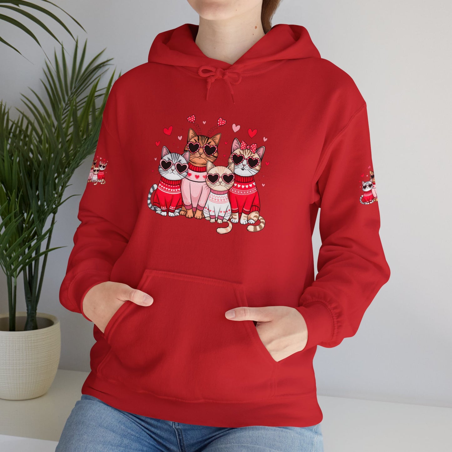 Princess Grace  Cute Cat Lovers Hoodie with Heart Design