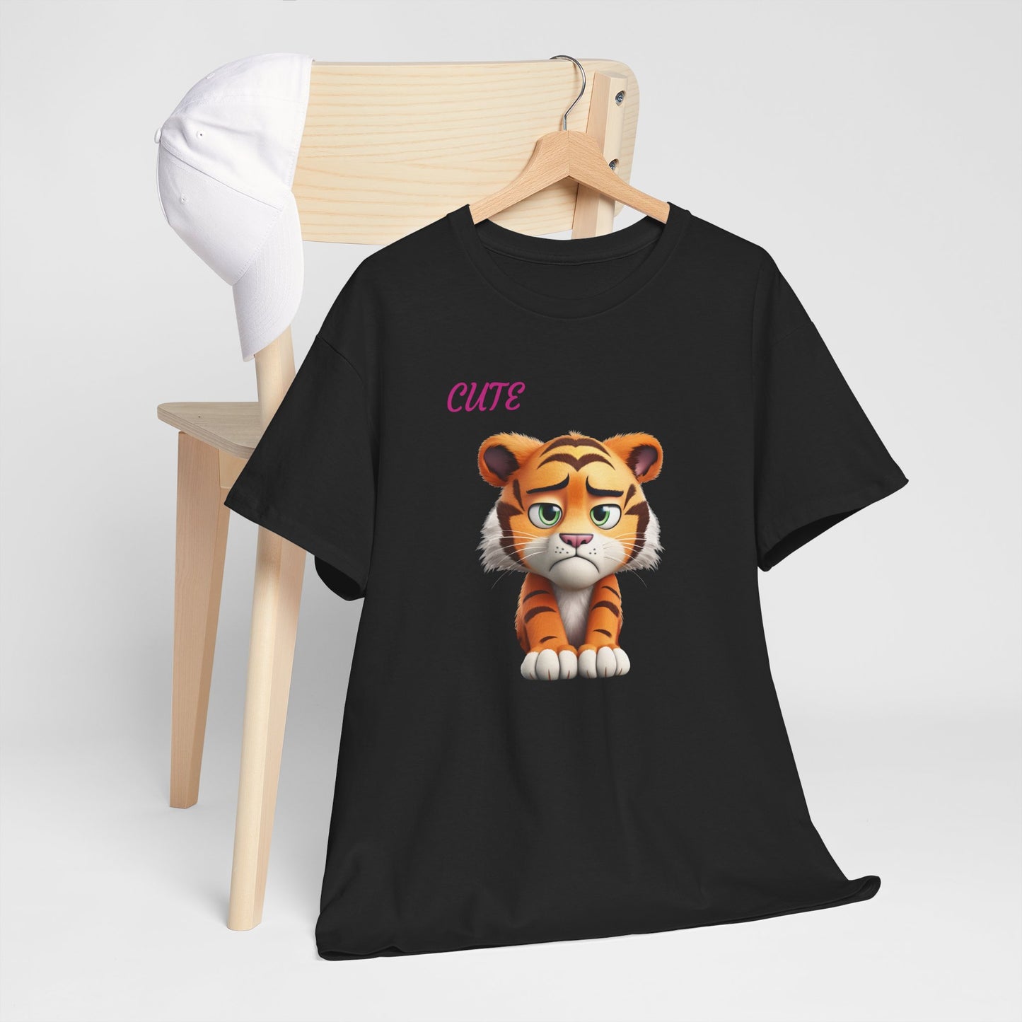 Princess Grace  Cute Cartoon Tiger Unisex Heavy Cotton Tee