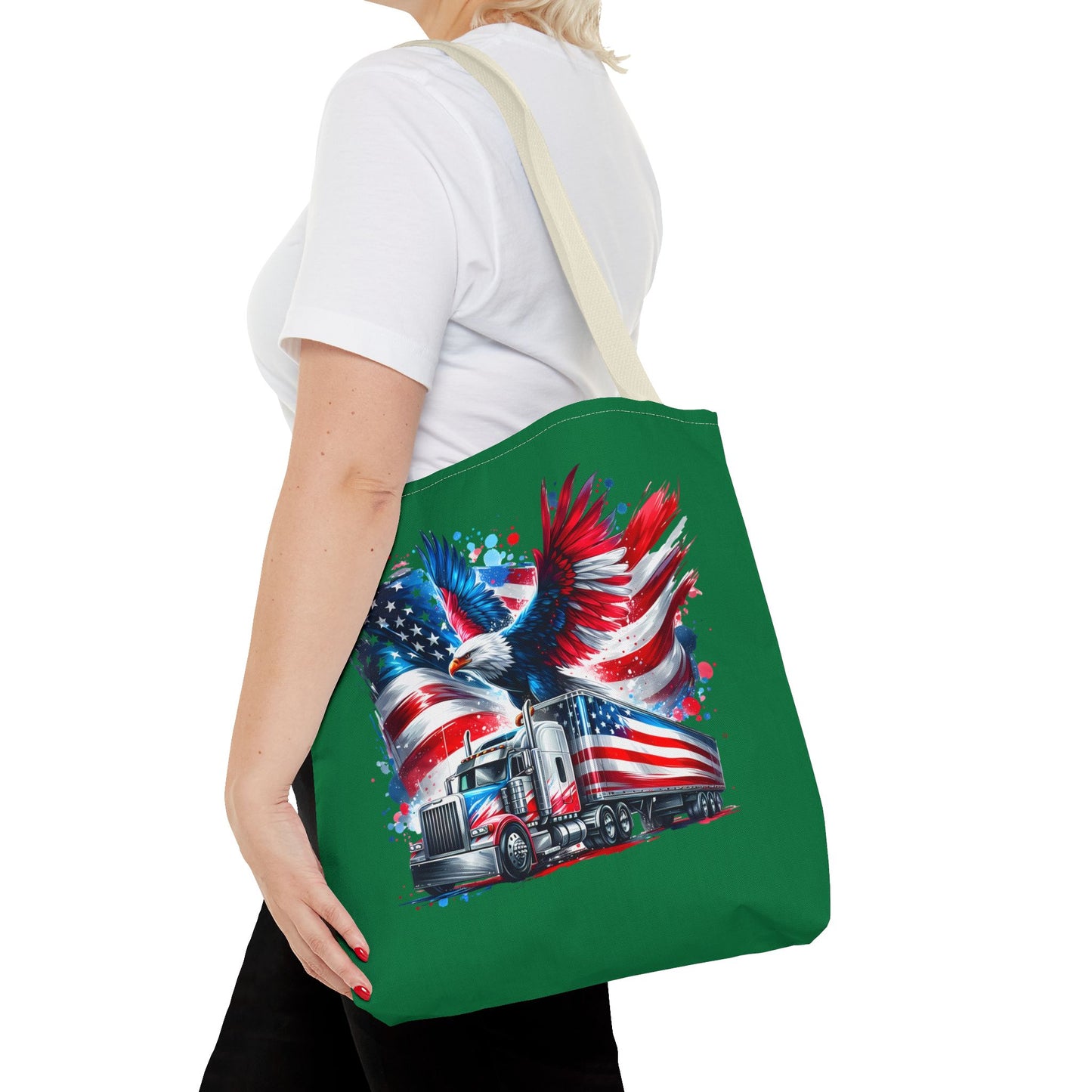 Princess Grace  Patriotic Eagle Truck Tote Bag Celebrate Freedom and Adventure