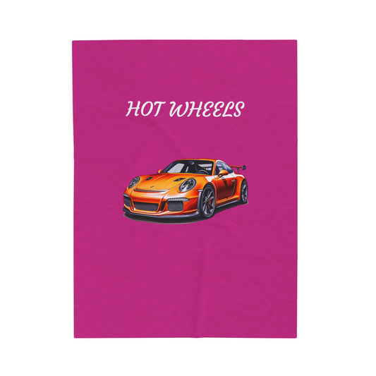 Princess Grace  Hot Wheels Plush Blanket  Cozy Automotive Throw for Car Enthusiasts