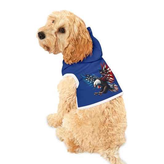 Princess Grace  Patriotic Pet Hoodie with Eagle Design  Perfect for July 4th Celebrations