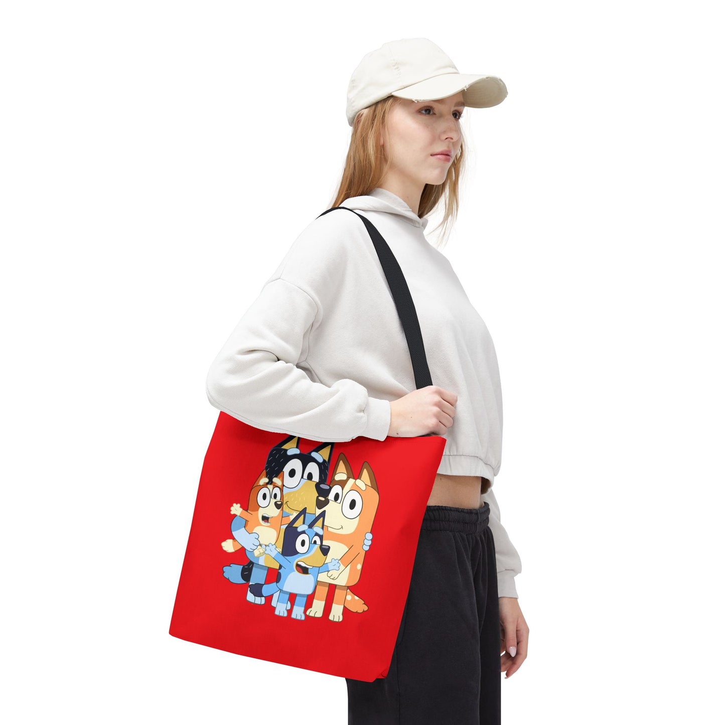 Princess Grace  Colorful Cartoon Family Tote Bag Ideal for Kids and Family Outings