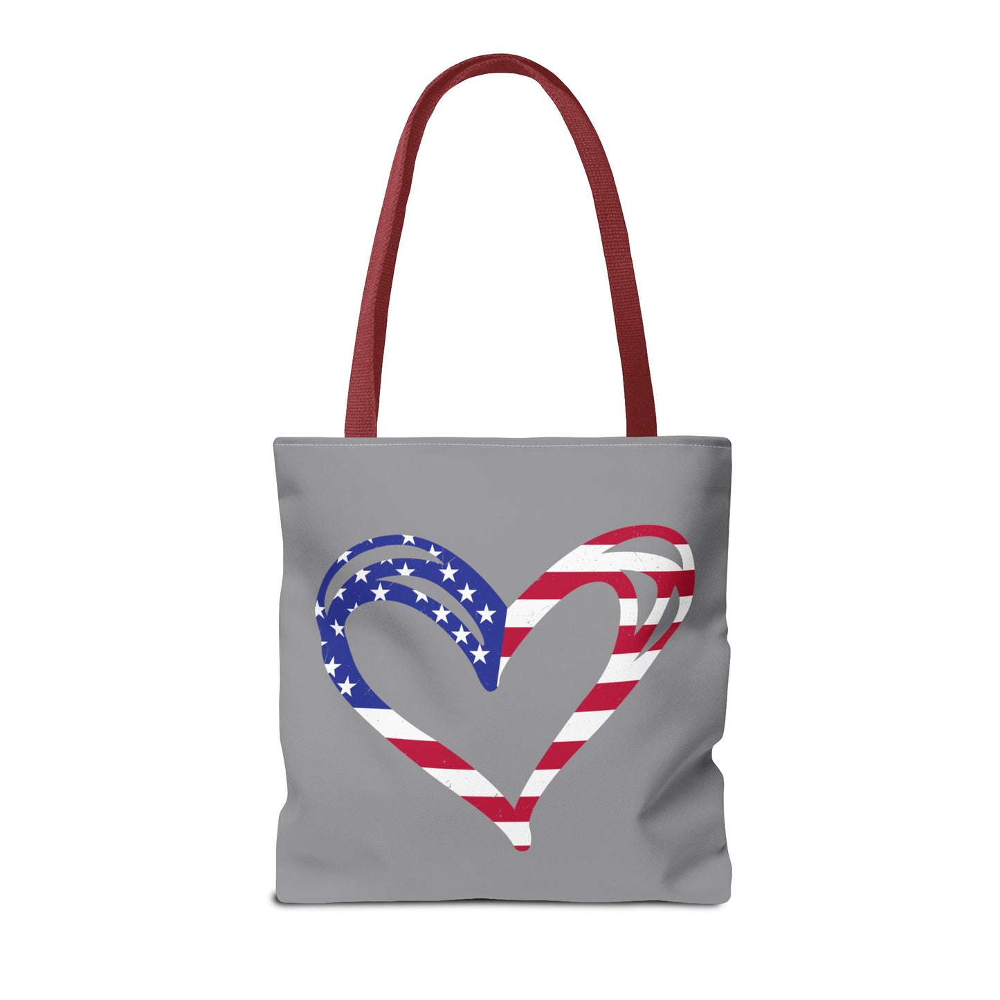 Princess Grace  Patriotic Heart Tote Bag Ideal for Celebrations & Everyday Use