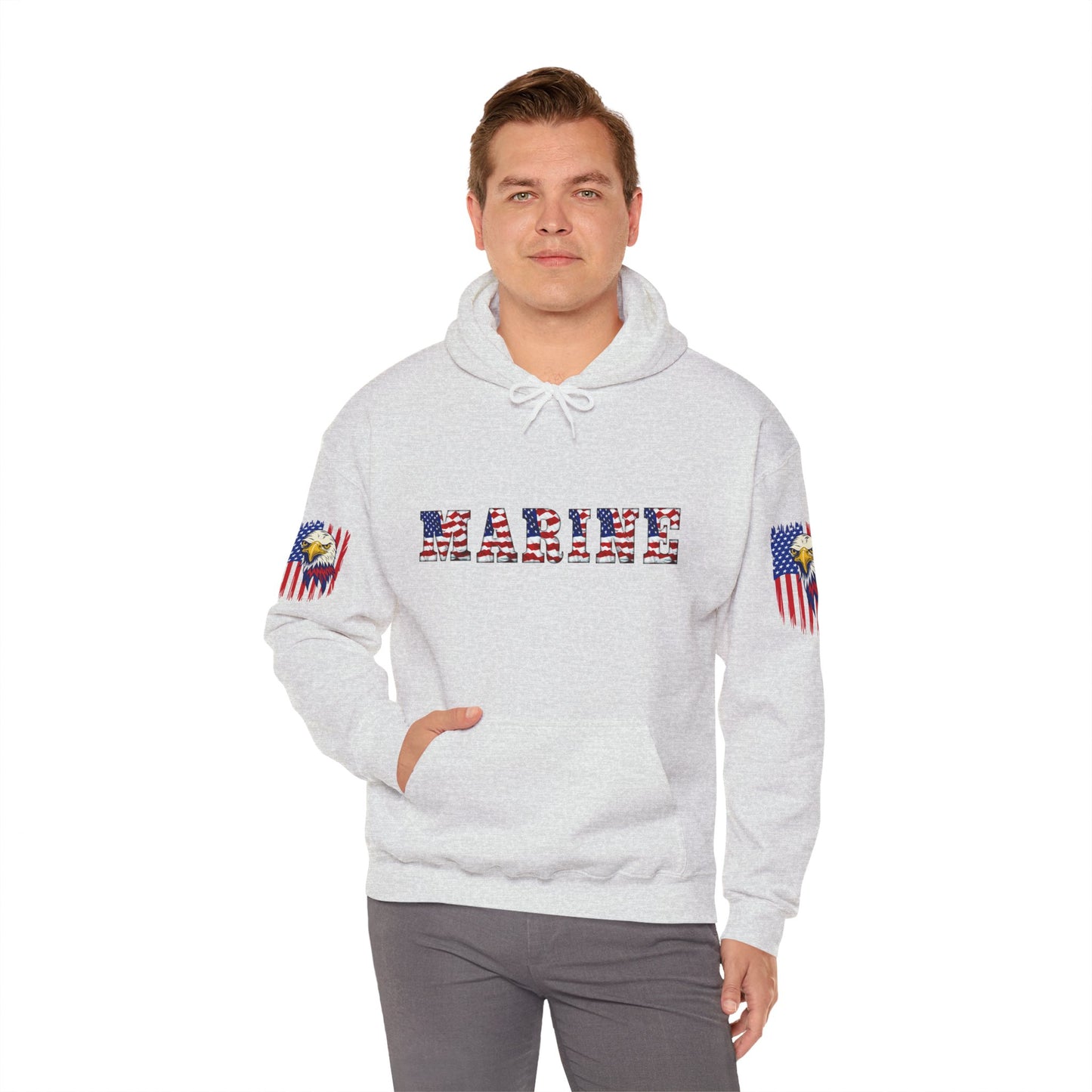 Princess Grace  American Pride Marine Eagle Hooded Sweatshirt
