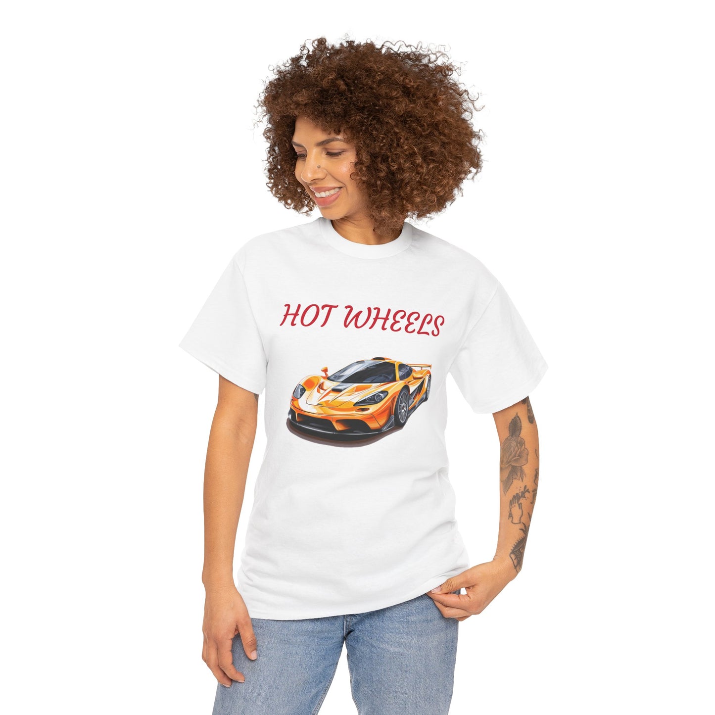 Princess Grace Hot Wheels Unisex Heavy Cotton Tee Race Car Graphic Tee for Racing Fans