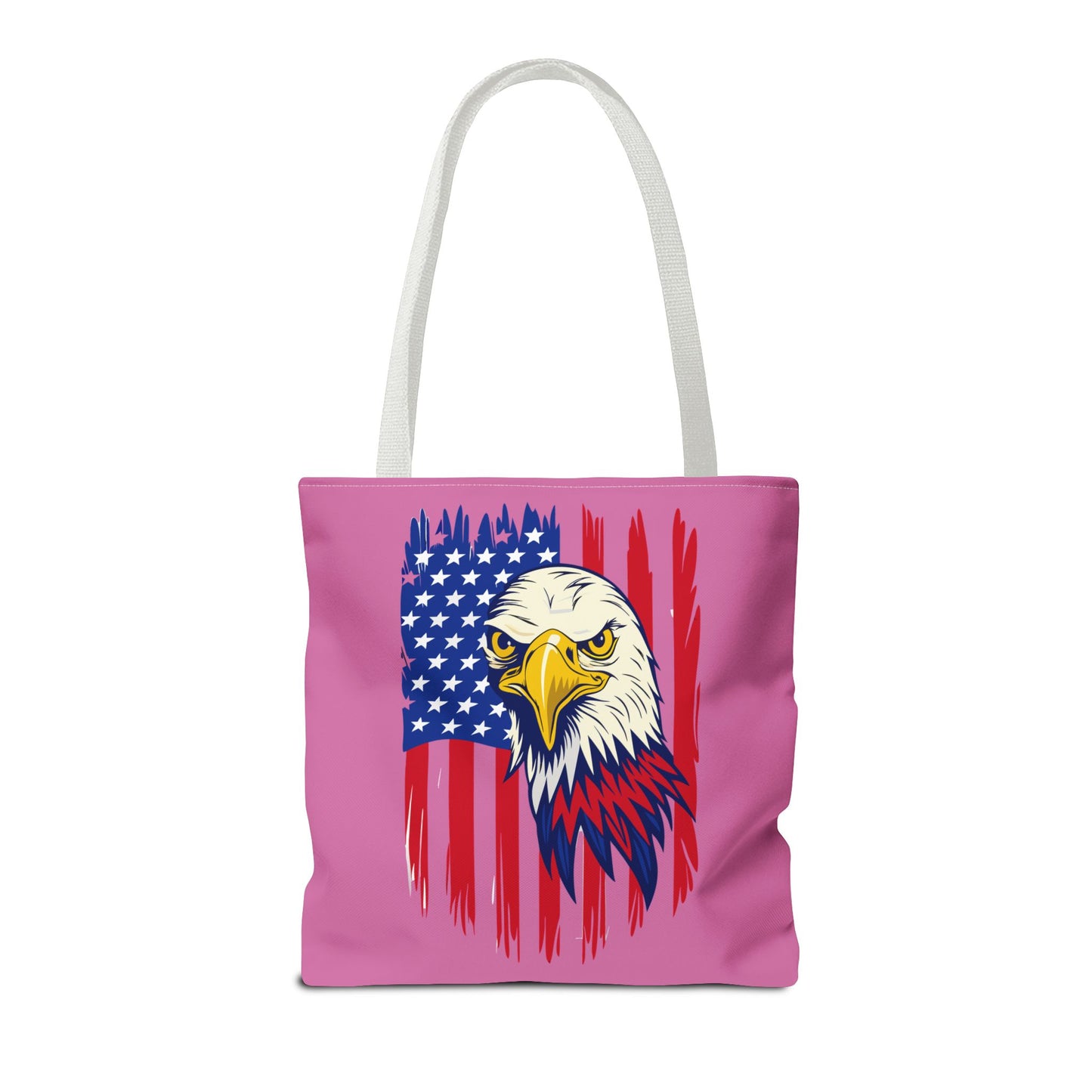 Princess Grace  Patriotic Eagle Tote Bag Bold American Flag Design