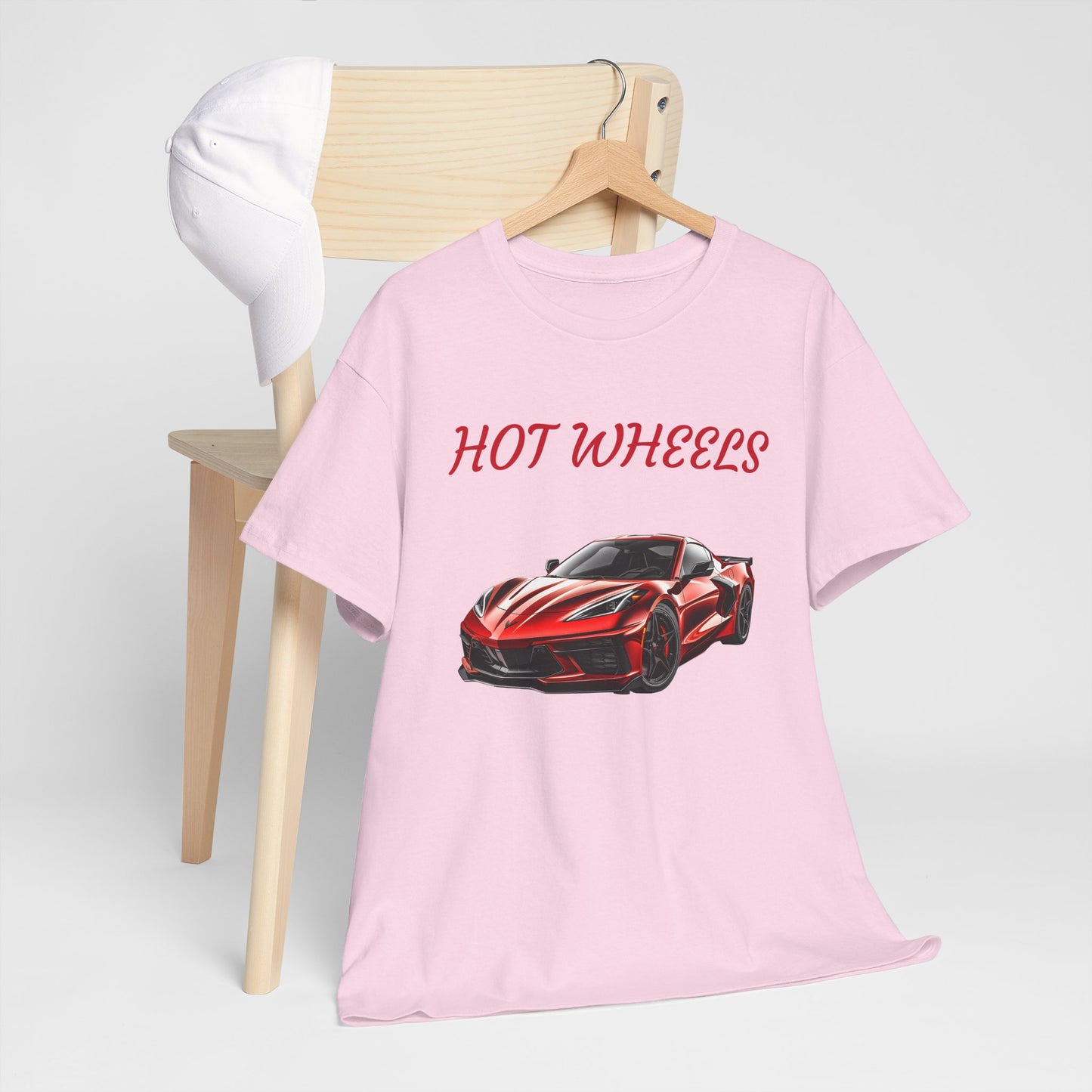 Princess Grace Red Corvette Unisex Heavy Cotton Tee Hot Wheels Racing Graphic Tee for Car Enthusiasts