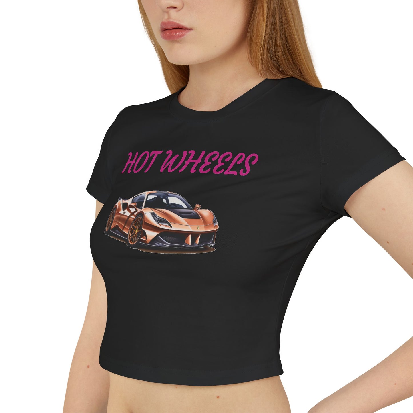 Princess Grace  Hot Wheels Women's Baby Tee Fun & Retro Car Graphic T-Shirt