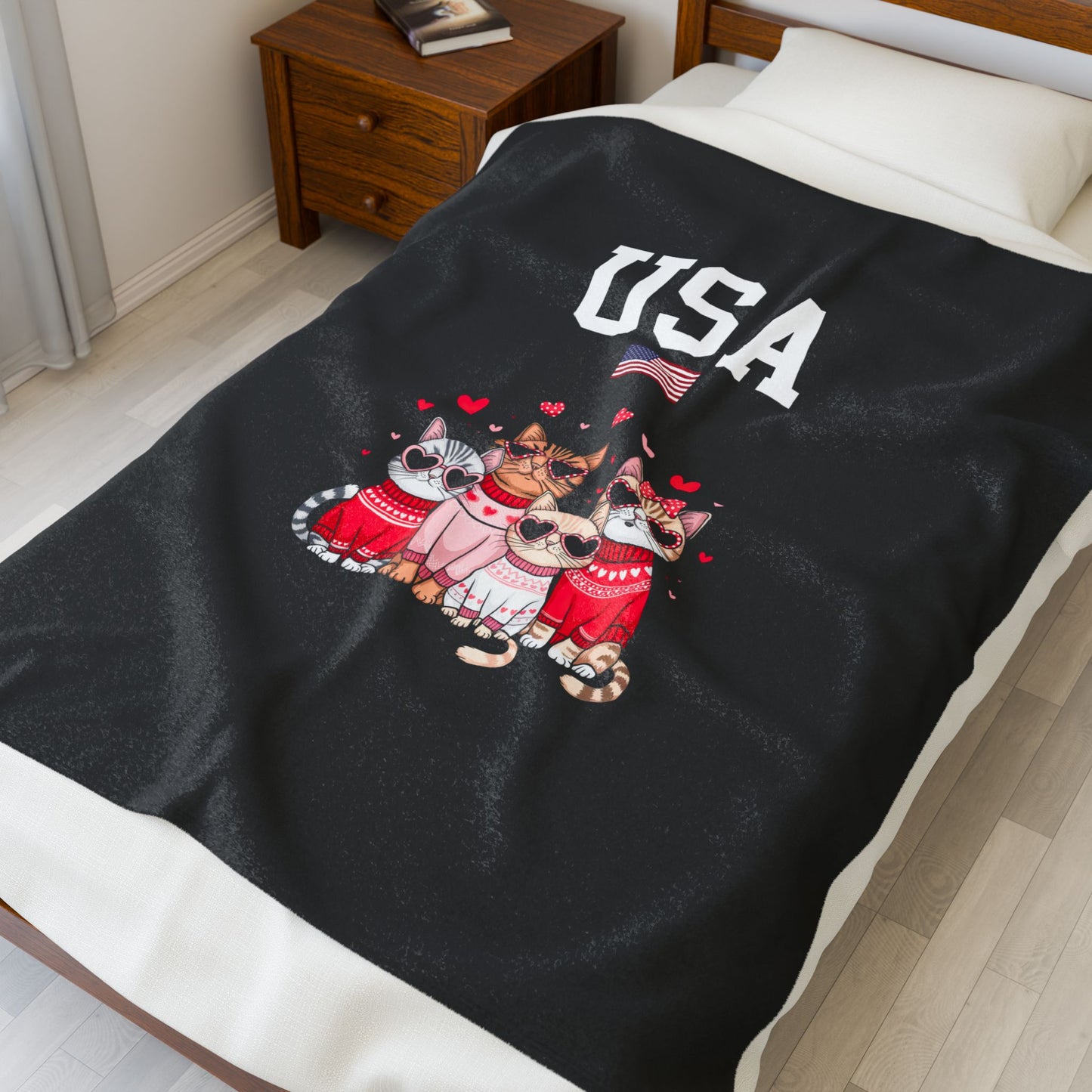 Princess Grace  TEAM USA  Velveteen Plush Blanket