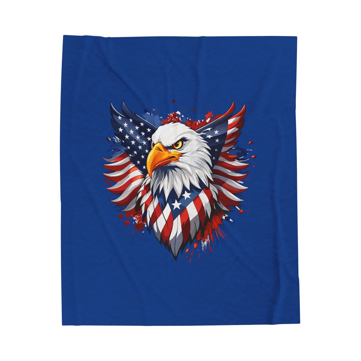 Princess Grace  American Eagle Velveteen Plush Blanket  Cozy Patriotic Decor for Home & Gifts