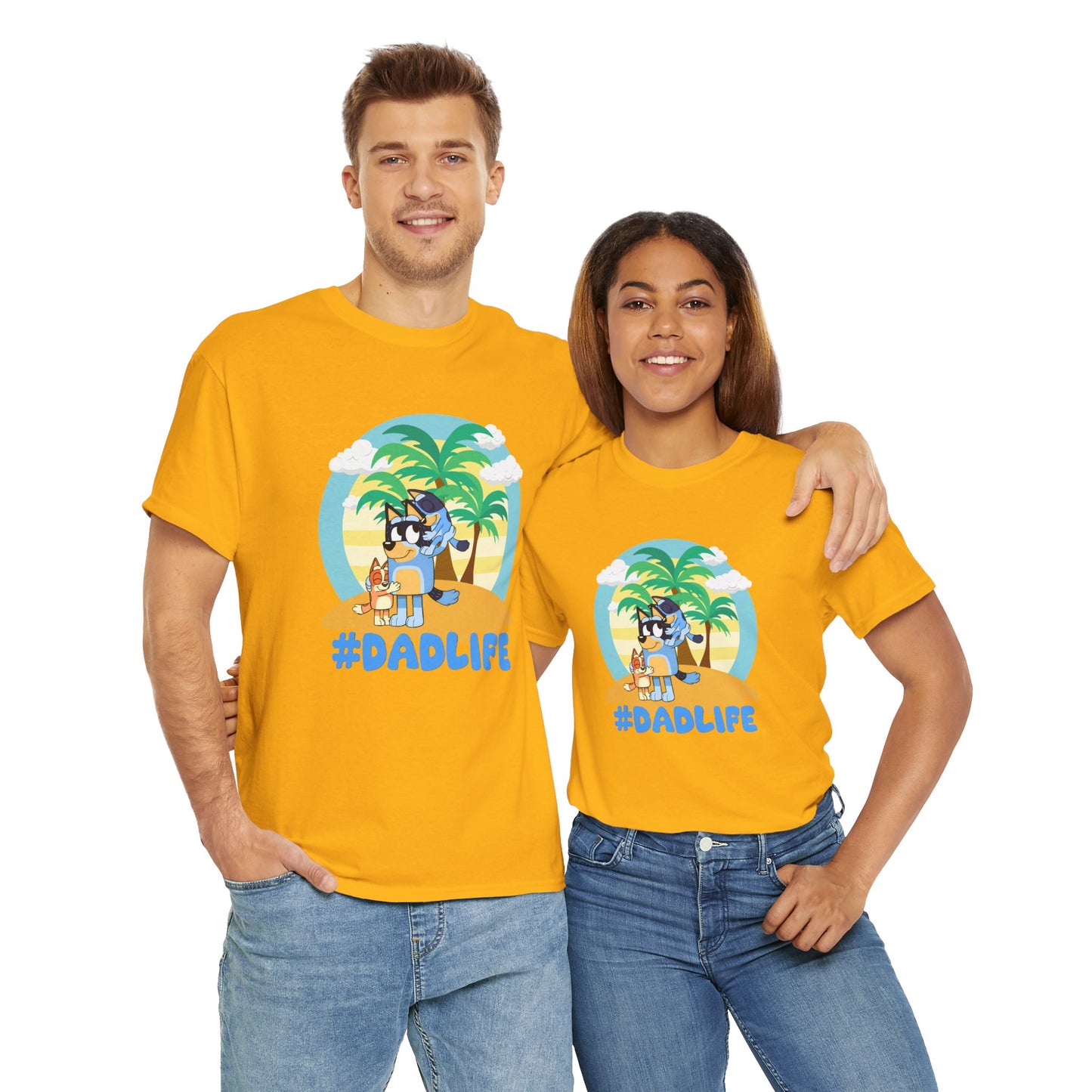Princess Grace  Bluey  #DadLife Unisex Heavy Cotton Tee  Perfect for Dads Beach Vibes and Everyday Wear