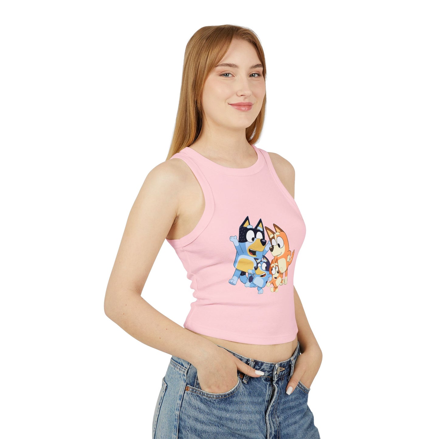 Princess Grace  Cute Bluey Character Racer Tank Top