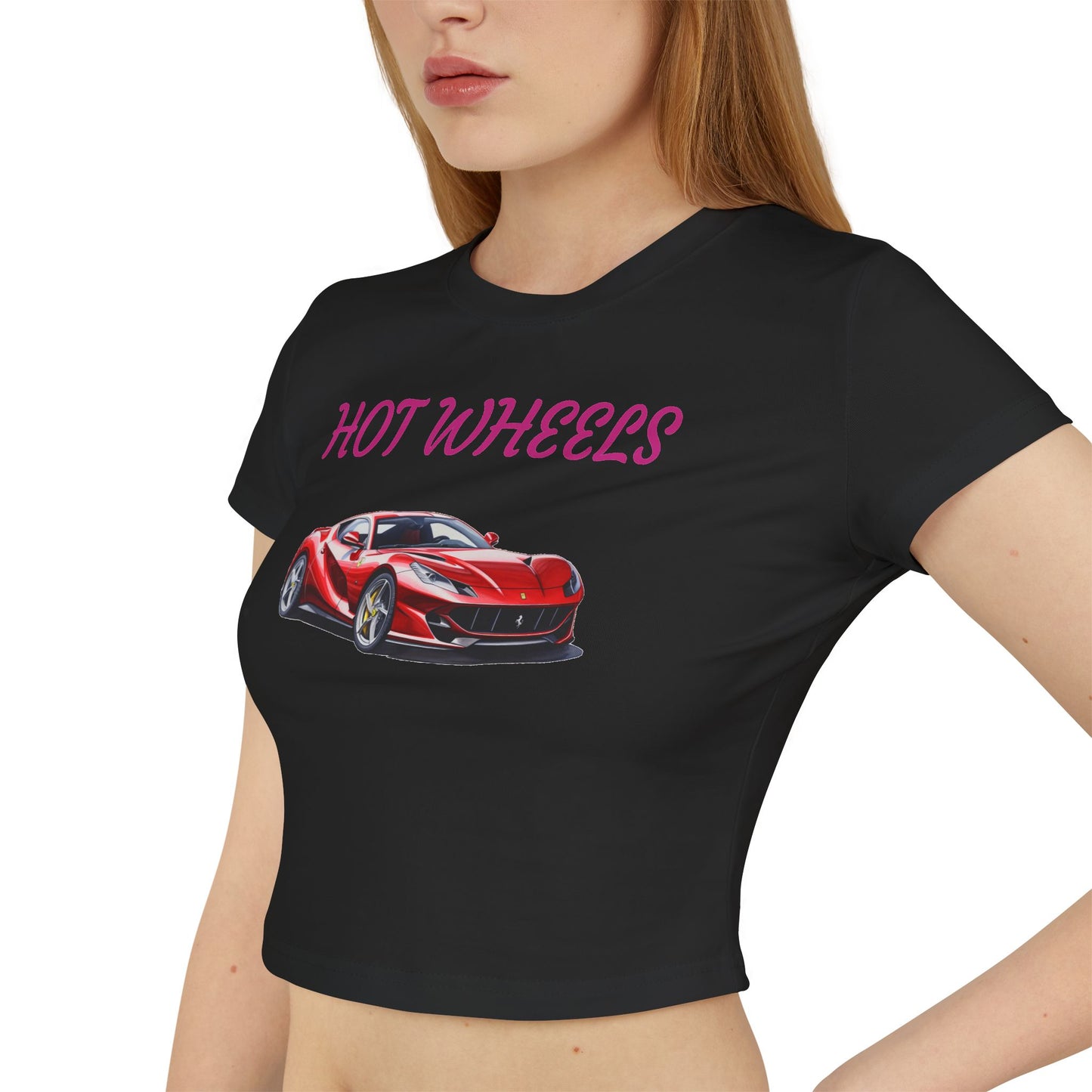 Princess Grace  Hot Wheels Women's Baby Tee Fun & Trendy Car Graphic T-Shirt