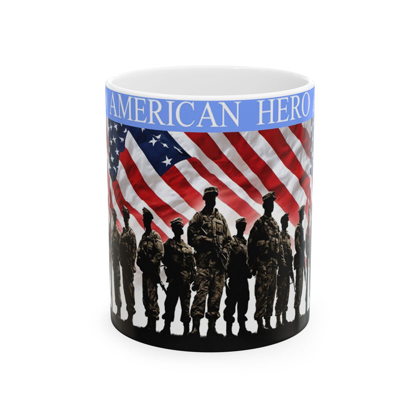 Princess Grace American Hero Ceramic Mug, Coffee Cup for Veterans, Military Appreciation Gift, Independence Day, Father's Day, 11oz, 15oz