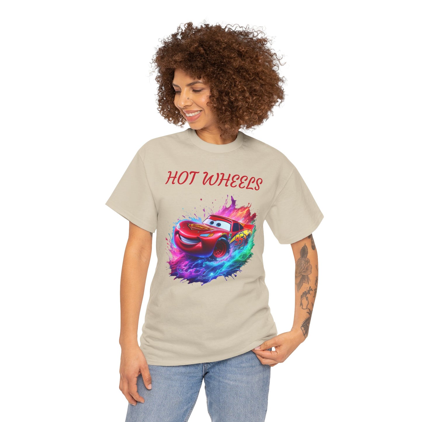 Princess Grace  Hot Wheels Unisex Heavy Cotton Tee Vibrant Racing Graphic T-Shirt