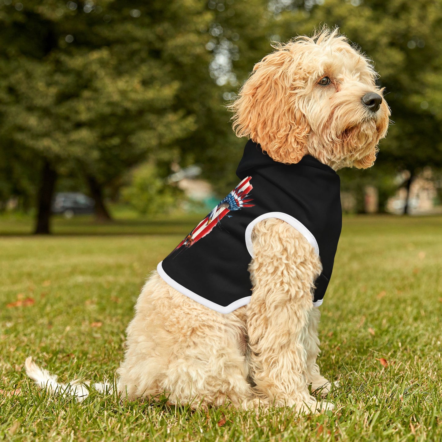Princess Grace  Patriotic Pet Hoodie Eagle Design for Dogs and Cats