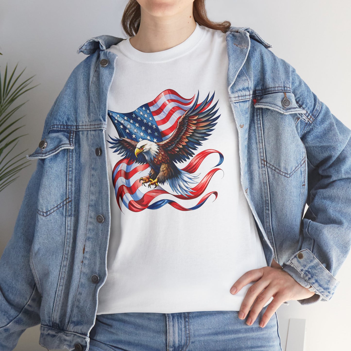 Princess Grace  Patriotic Eagle Graphic Unisex Heavy Cotton Tee