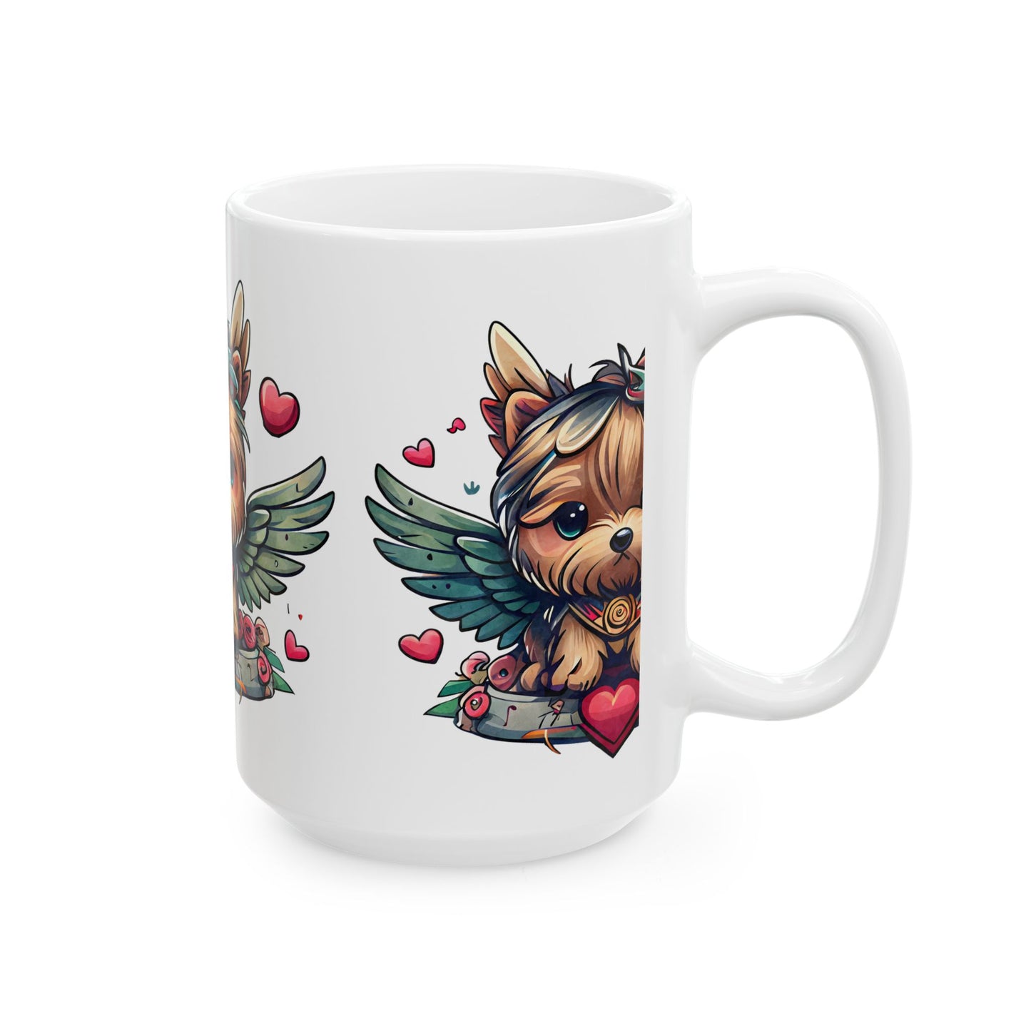 Princess Grace  Cute Yorkie Angel Ceramic Mug  Perfect Gift for Dog Lovers