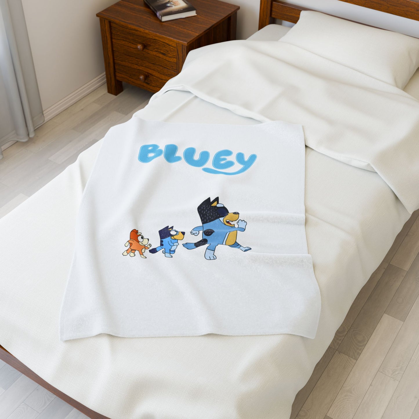 Princess Grace  Bluey Velveteen Plush Blanket  Cozy Kids Blanket for Comfort and Adventure