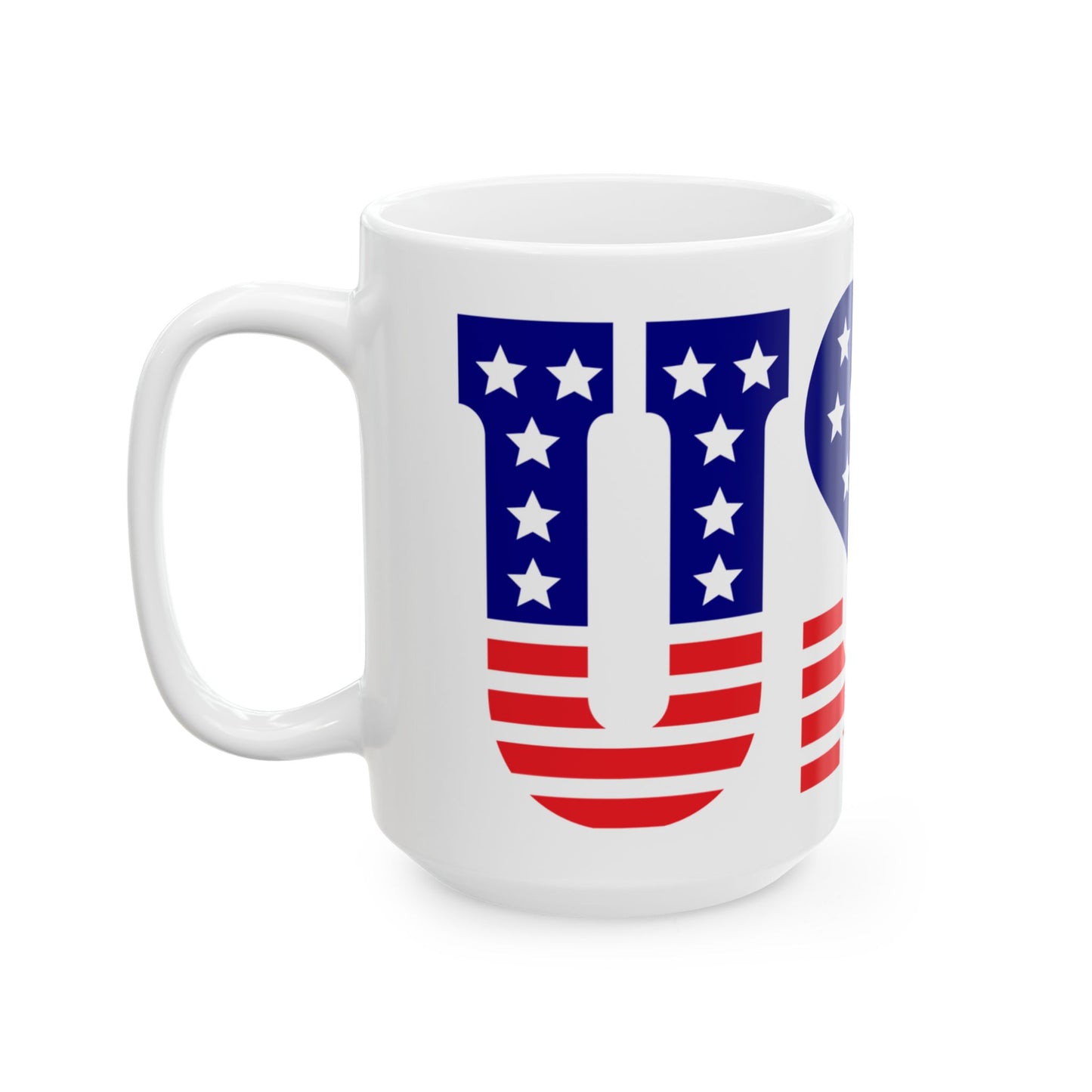 Princess Grace  Patriotic Ceramic Mug  11oz & 15oz Options  USA Flag Design