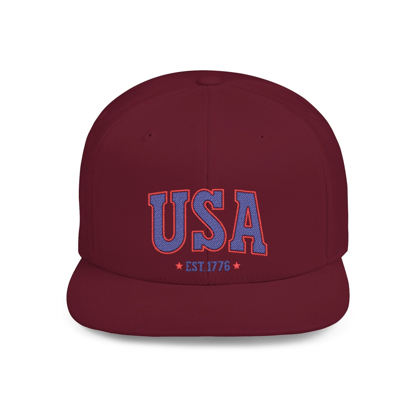 Princess Grace  USA Flat Bill Snapback Hat Patriotic Style, Perfect for Holidays & Outdoor Events