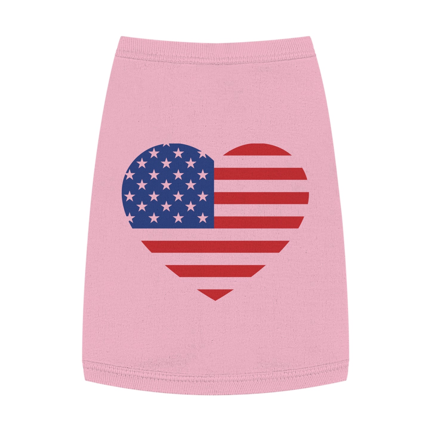 Princess Grace  USA Flag Heart Pet Tank Top Patriotic Dog Apparel for Independence Day