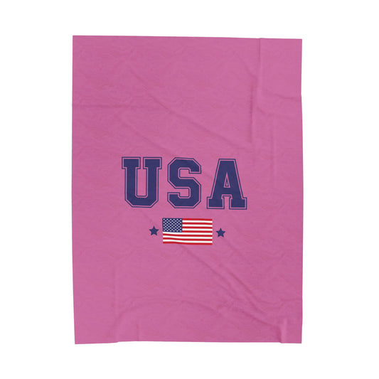 Princess Grace  TEAM USA  Velveteen Plush Blanket