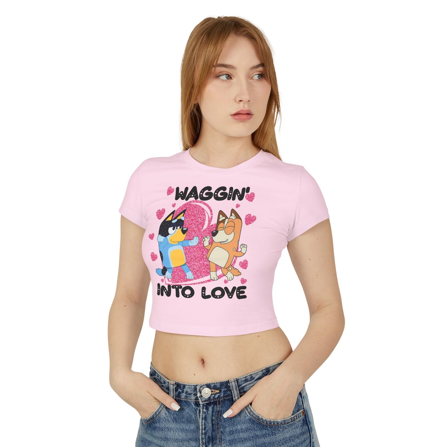 Princess Grace  Cute Bluey Graphic Women's Baby Tee  Waggin' Into Love