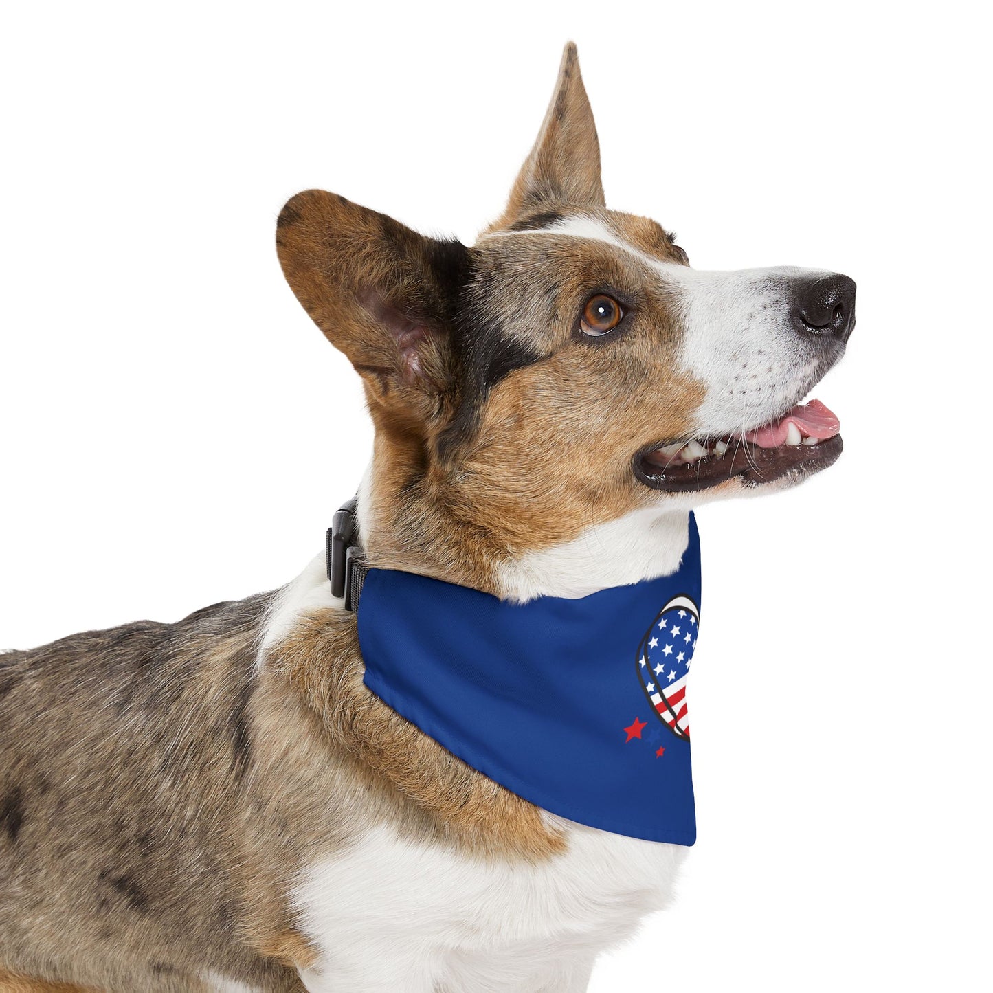 Princess Grace  Patriotic Pet Bandana Collar USA Heart Design for Dogs