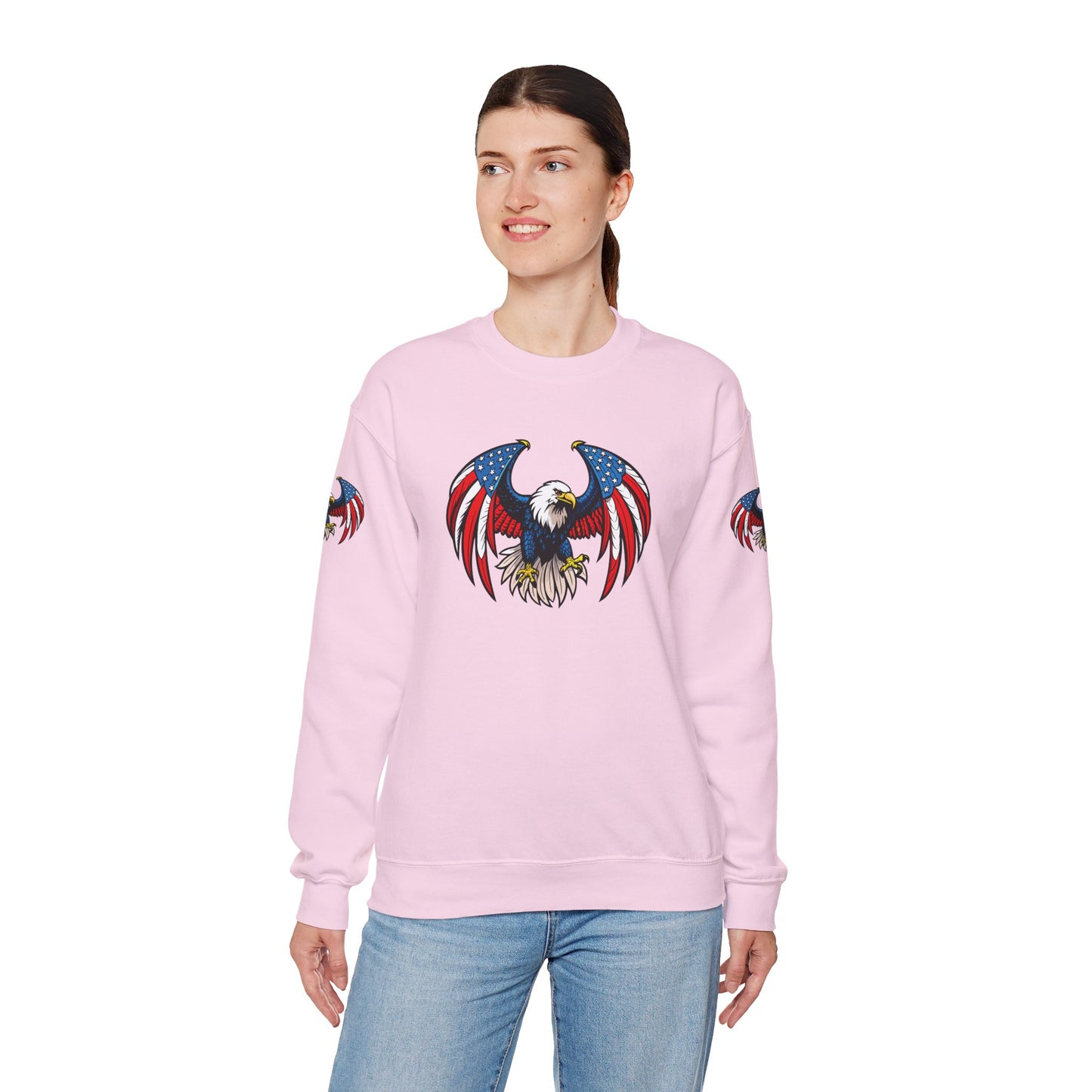 Princess Grace  Patriotic Eagle Sweatshirt  Unisex Heavy Blend Crewneck