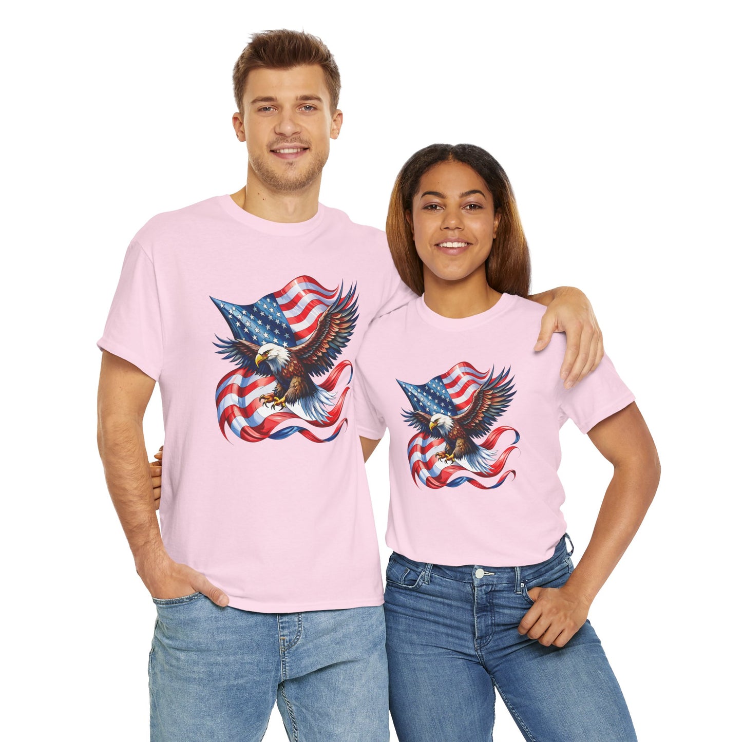 Princess Grace  Patriotic Eagle Graphic Unisex Heavy Cotton Tee