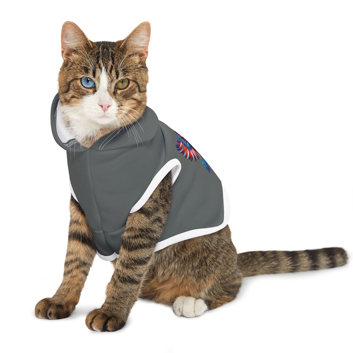 Princess Grace  Patriotic Eagle Pet Hoodie  Cozy Dog Apparel for Independence Day