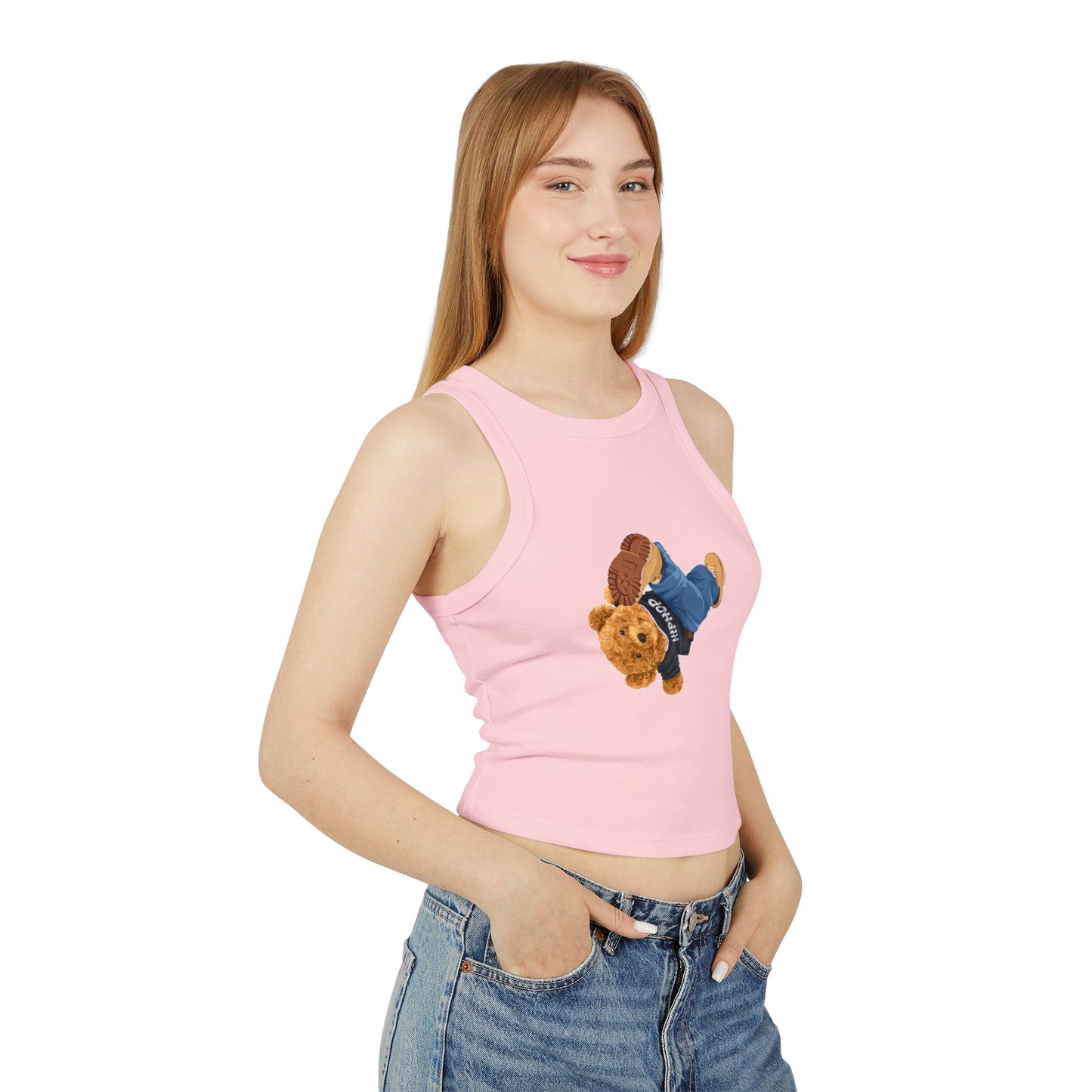 Princess Grace  Cute Teddy Bear Racer Tank Top for Women