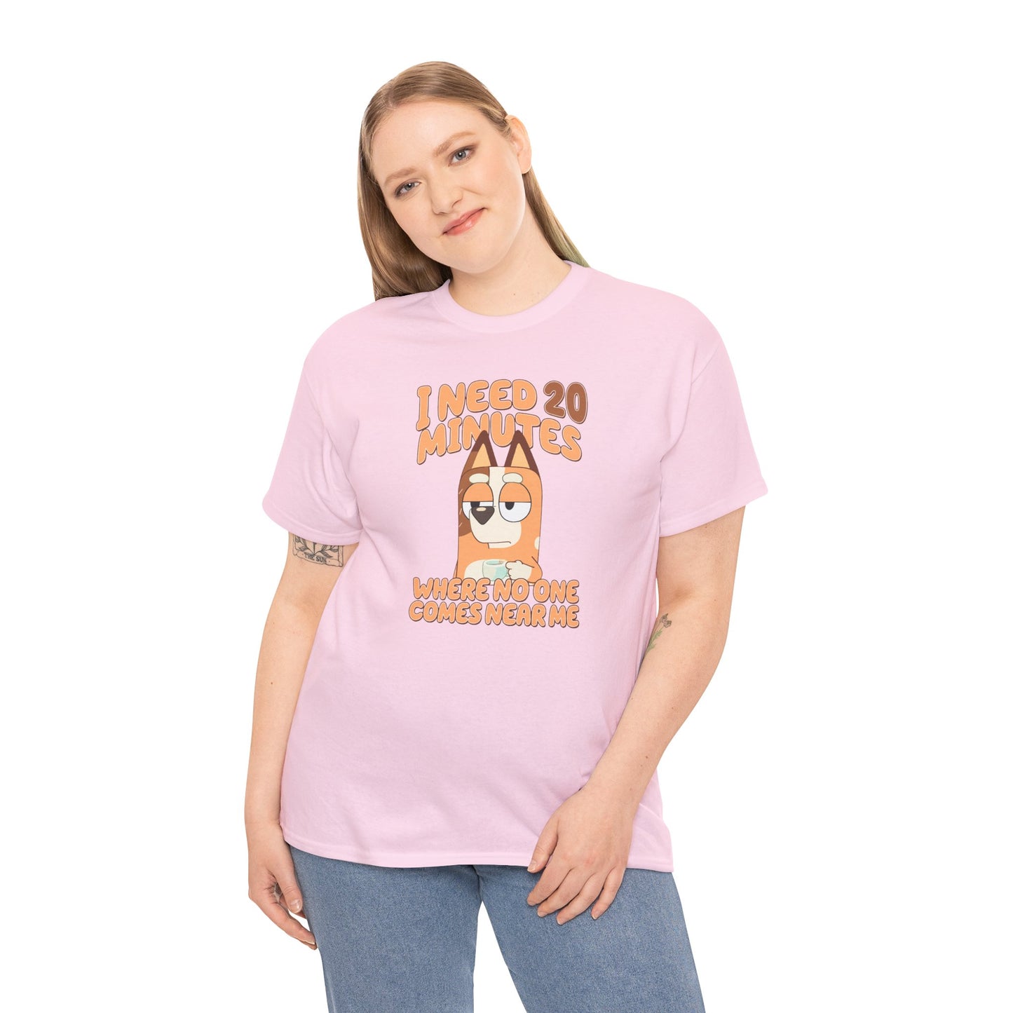Princess Grace  Bluey  Funny Graphic Tee  "I Need 20 Minutes"