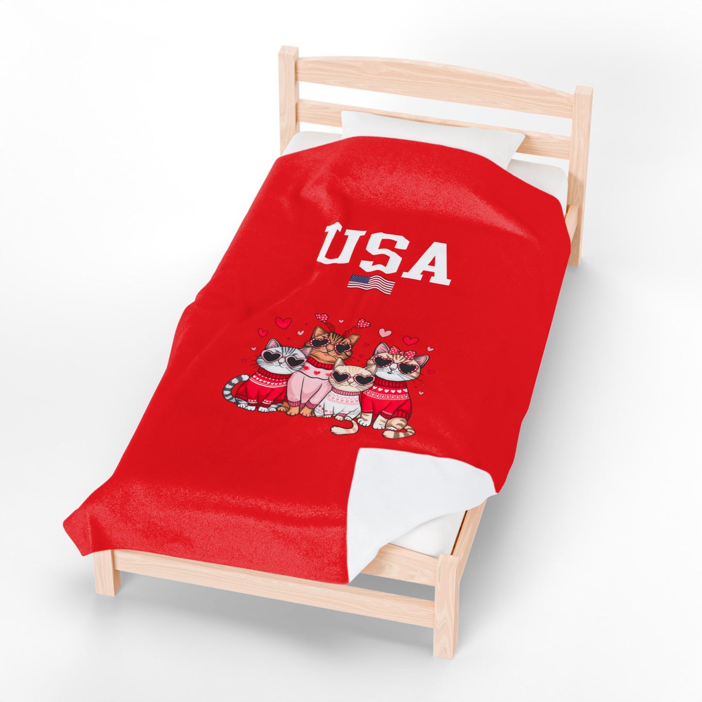 Princess Grace  TEAM USA  Velveteen Plush Blanket