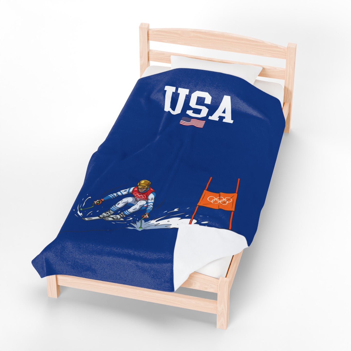 Princess Grace  TEAM USA  Velveteen Plush Blanket