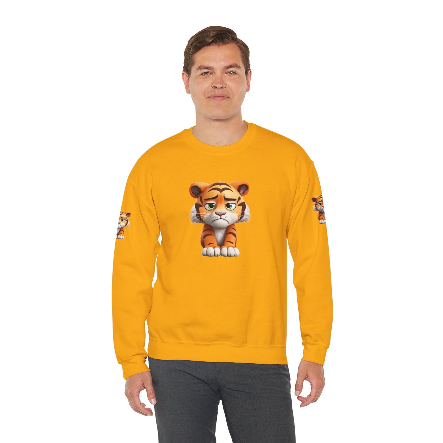 Princess Grace  Cute Tiger Graphic Unisex Crewneck Sweatshirt