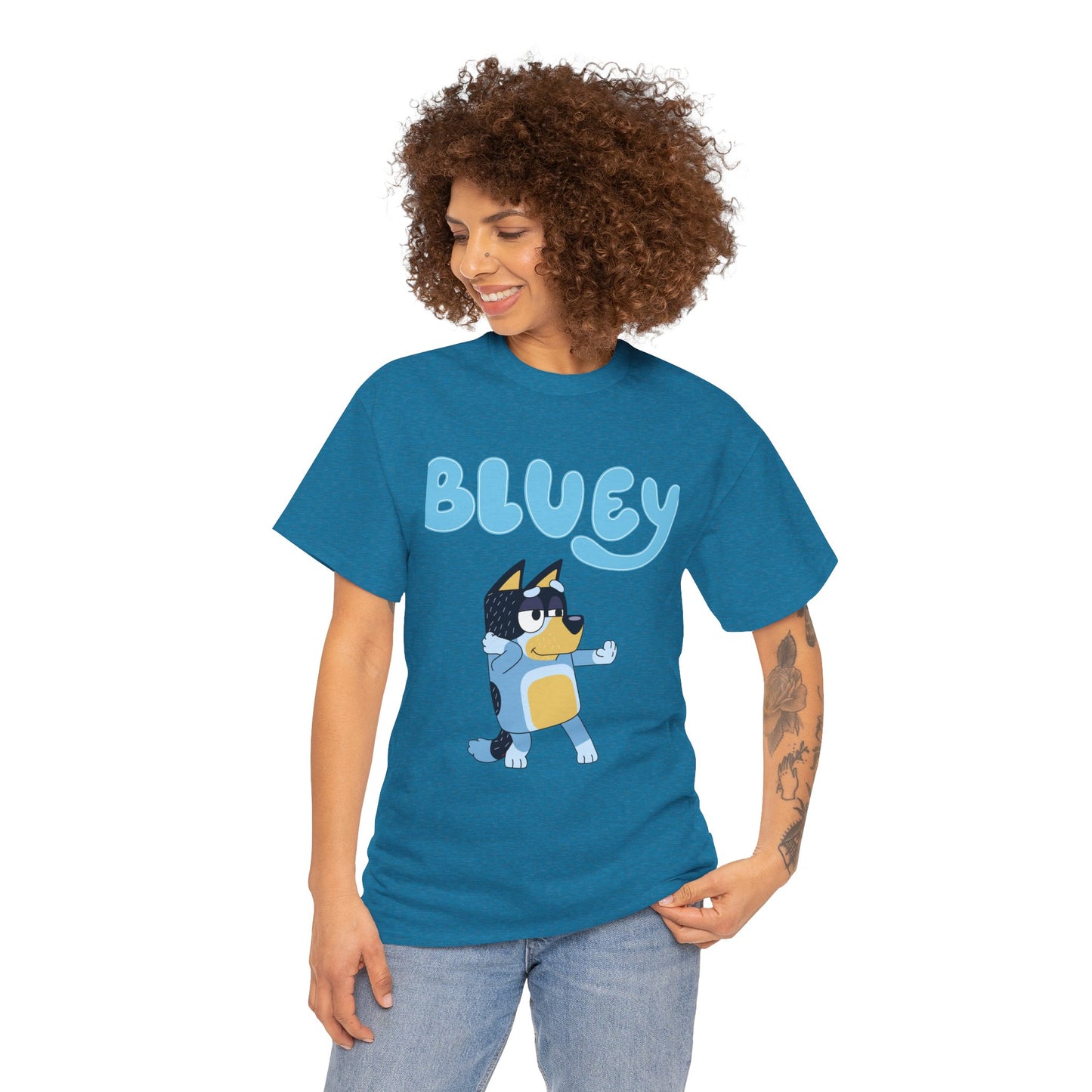 Princess Grace  Bluey Unisex Heavy Cotton Tee  Fun & Playful Kids Shirt