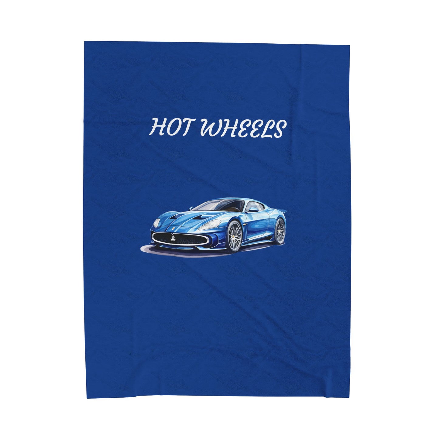 Princess Grace  Hot Wheels Velveteen Plush Blanket  Cozy Blue Car Blanket for Car Lovers & Kids