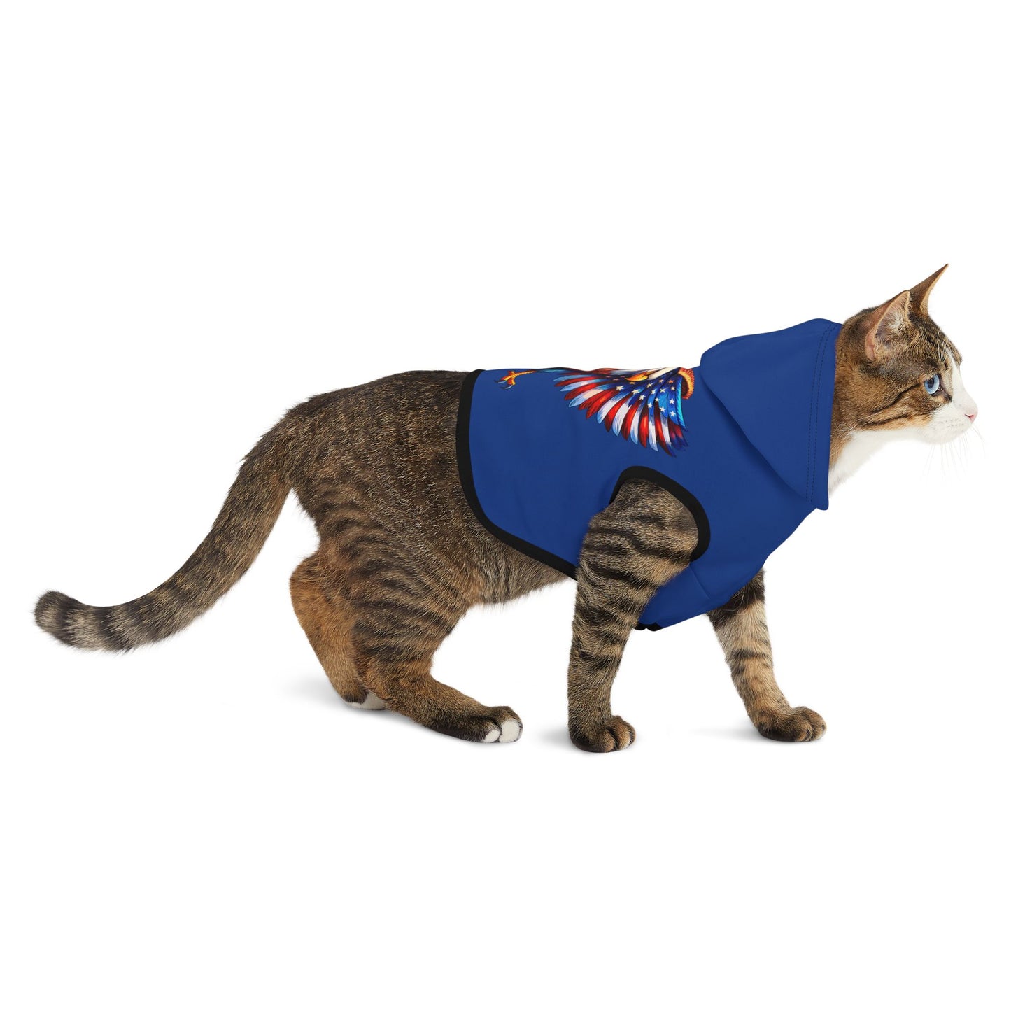 Princess Grace  Patriotic Eagle Pet Hoodie USA Flag Design for Dogs