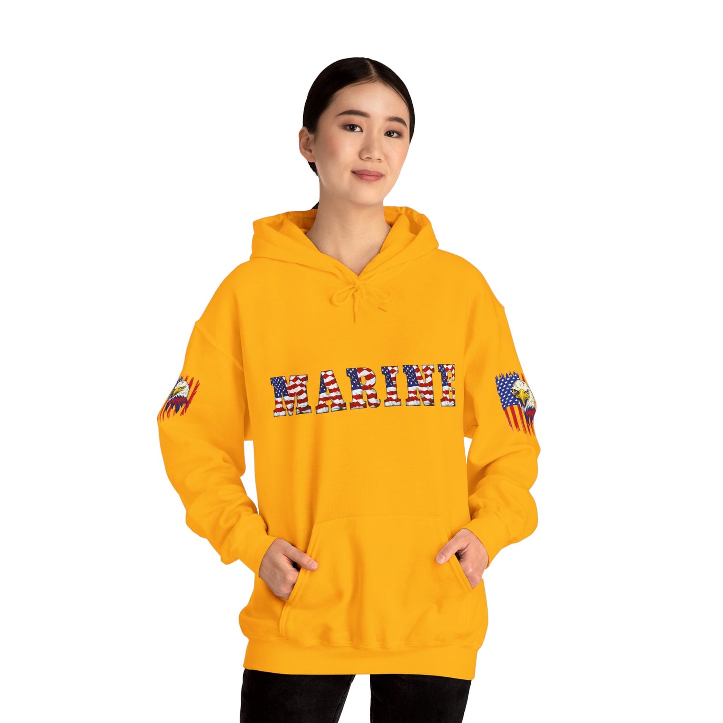 Princess Grace  American Pride Marine Eagle Hooded Sweatshirt